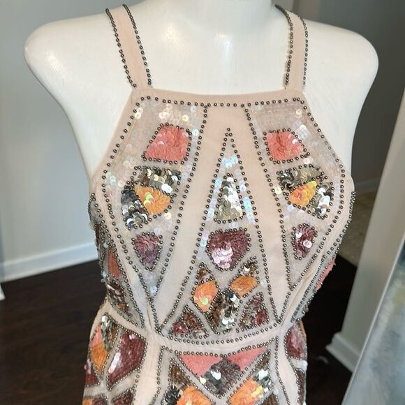 ASOS Sequined Crosscross Mini Dress 6 - Picture 2 of 9